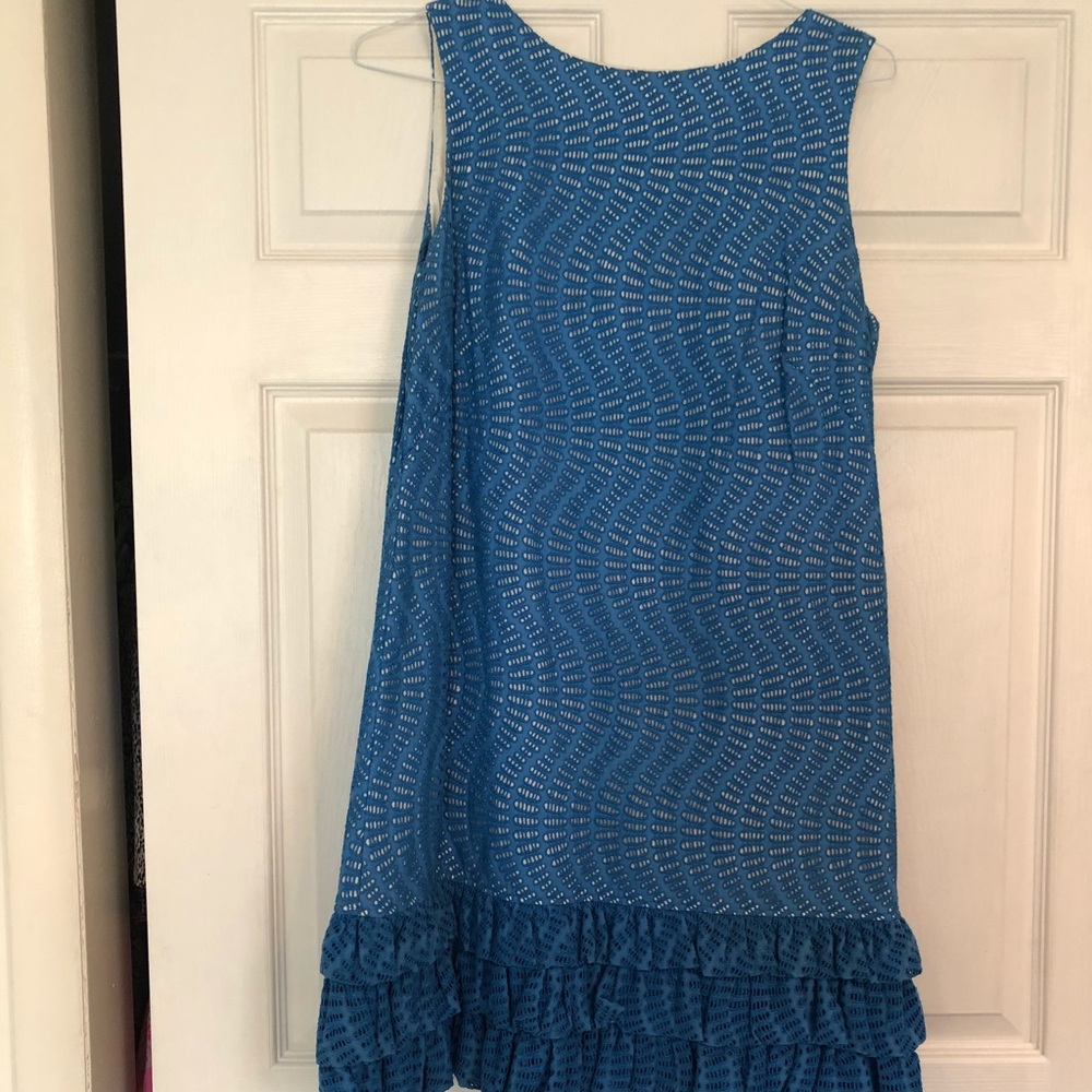Lilly Pulitzer blue ruffle dress